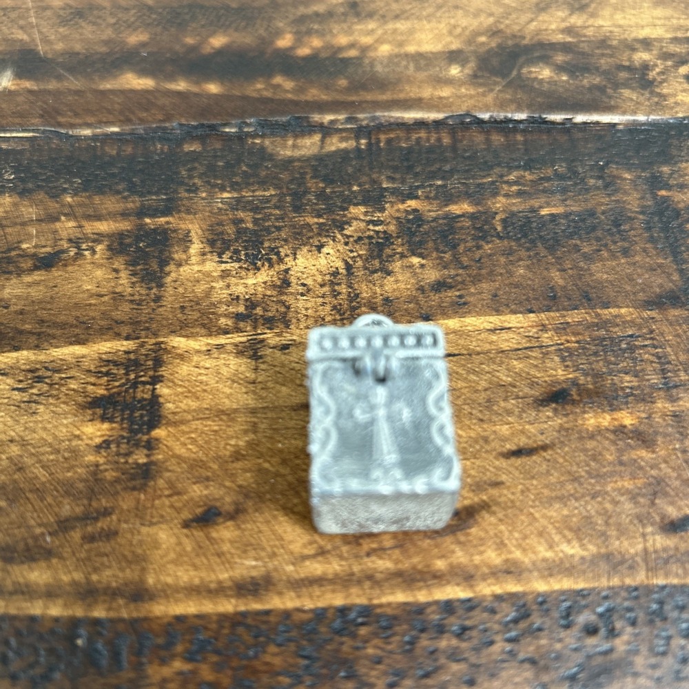 Catholic 3 Angels In Metal Prayer Box Silver Tone‎ Pendant Medal